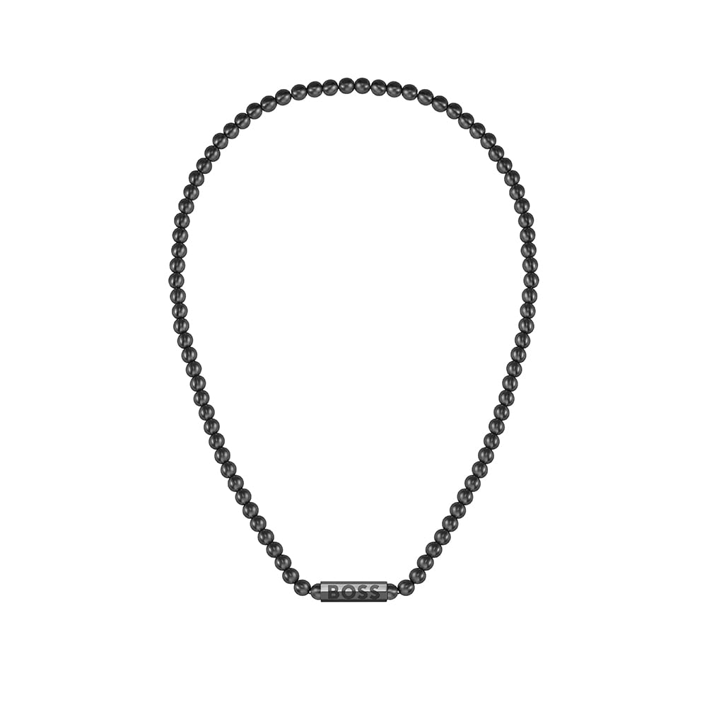 BOSS Jewelry Men's SPHERE Collection Beaded Necklace with